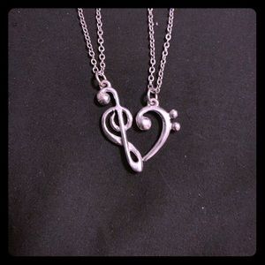 Music Heart 2pc necklace